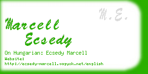 marcell ecsedy business card